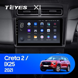 Штатная магнитола Teyes X1 4G 2/32 Hyundai Creta 2 2021+ (глянец) F2