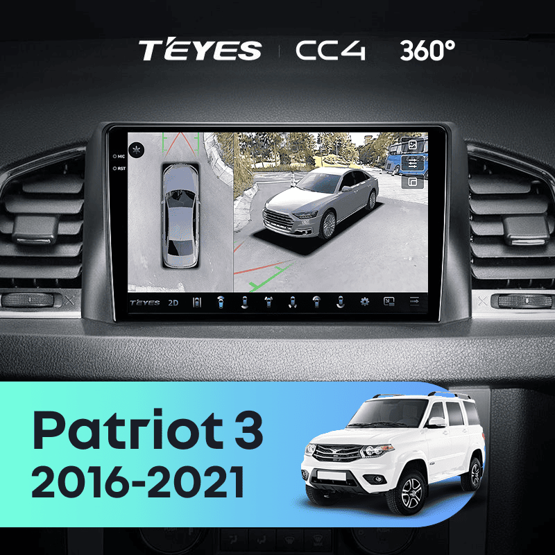 Штатная магнитола Teyes CC4 360 8/128 UAZ Patriot 3 (2016-2021) F1