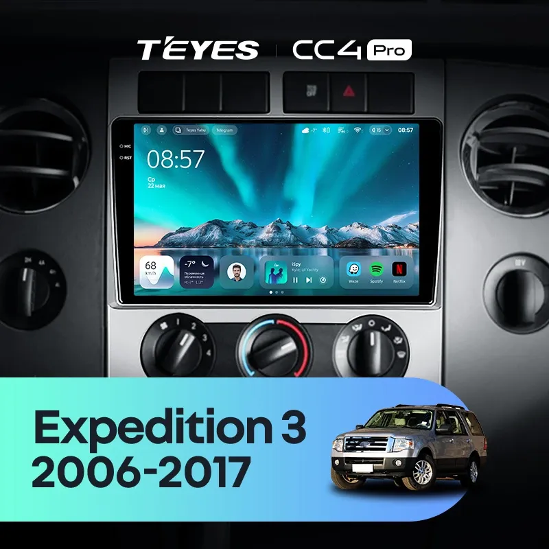 Штатная магнитола Teyes CC4 Pro 8/128 Ford Expedition 3 U3242 U3542 U324 U354 (2006-2017)