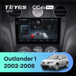 Штатная магнитола Teyes CC4 Pro 8/128 Mitsubishi Outlander 1 (2002-2008) F1