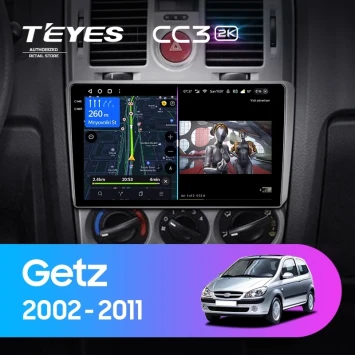 Штатная магнитола Teyes CC3 2K 360 6/128 Hyundai Getz (2002-2011) F2