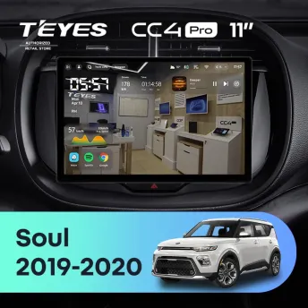 Штатная магнитола Teyes CC4 Pro 8/128 Kia Soul (2019-2020) (11")