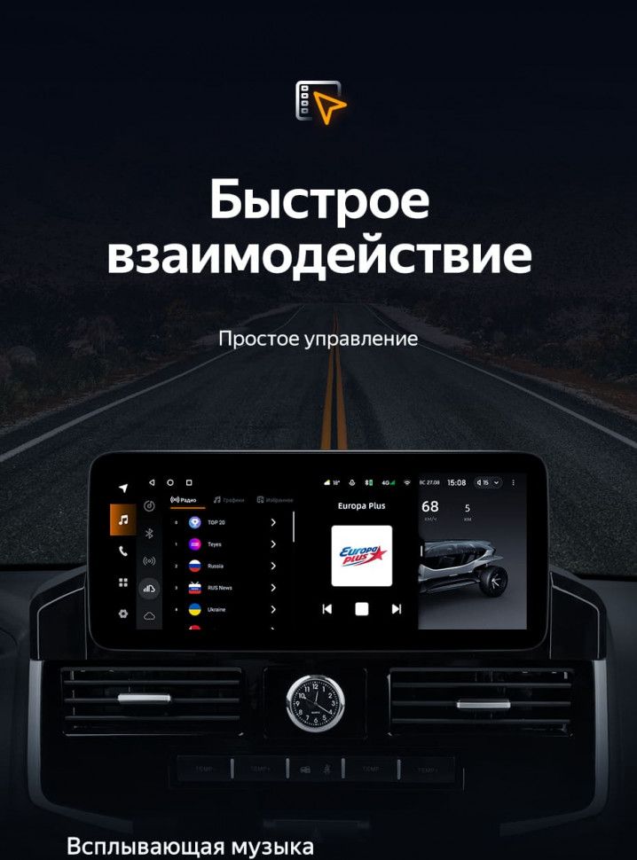 Штатная магнитола Teyes LUX ONE 6/128 Toyota Land Cruiser 200 (2007-2015) Тип-A