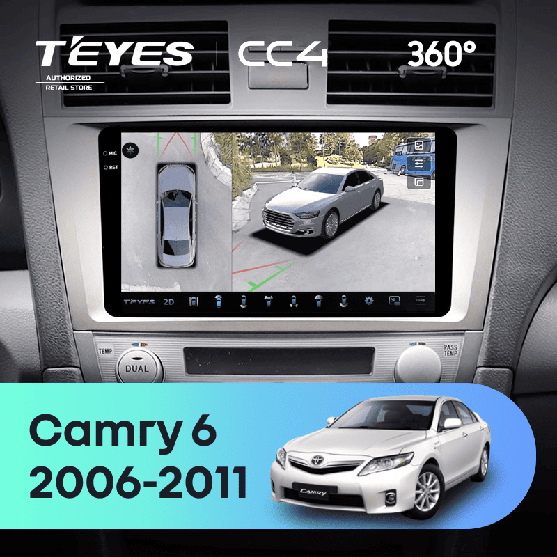 Штатная магнитола Teyes CC4 360 8/128 Toyota Camry 6 XV 40 (2006-2011) F1