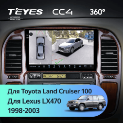 Штатная магнитола Teyes CC4 360 8/128 Toyota Land Cruiser 100 (1998-2003) F1