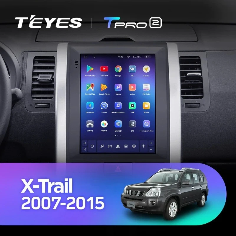 Штатная магнитола Tesla style Teyes TPRO 2 4/32 Nissan X-Trail (2007-2015) F1