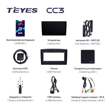 Штатная магнитола Teyes CC3L 4/64 Toyota Land Cruiser 100 (1998-2003) F1