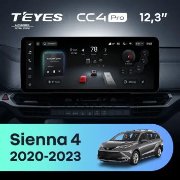 Штатная магнитола Teyes CC4 Pro 12.3" 8/128 Toyota Sienna 4 XL40 (2020-2023)