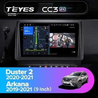 Штатная магнитола Teyes CC3 2K 360 6/128 Renault Arkana (2019-2021) F2