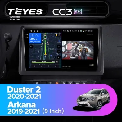 Штатная магнитола Teyes CC3 2K 360 6/128 Renault Arkana (2019-2021) F2