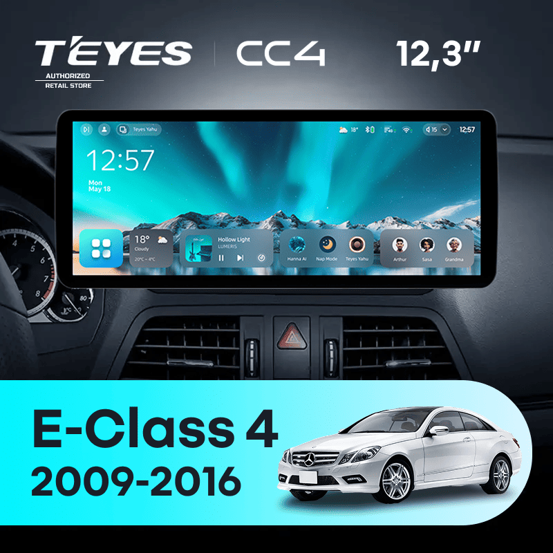 Штатная магнитола Teyes CC4 12.3" 8/128 Mercedes-Benz E-Class 4 W212 S207 A207 S212 C207 (NTG 4.5) (2009-2016) F2 Universal