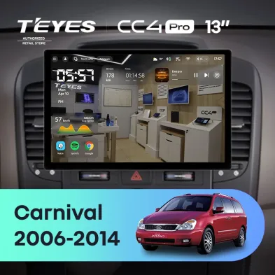 Штатная магнитола Teyes CC4 Pro 12/256 Kia Carnival VQ (2006-2014) (13")