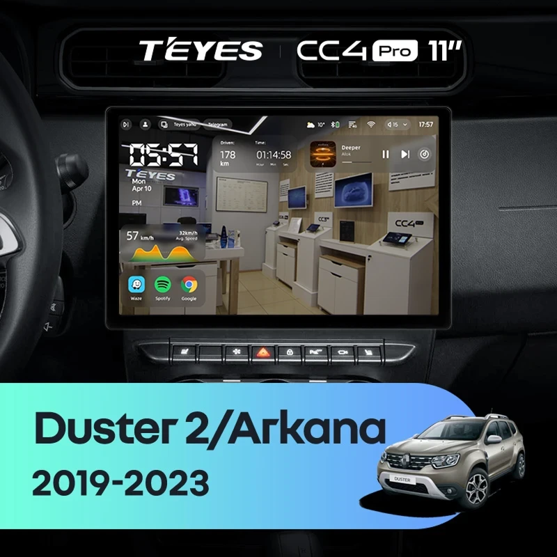Штатная магнитола Teyes CC4 Pro 12/256 Renault Arkana (2019-2023) F2 (11")
