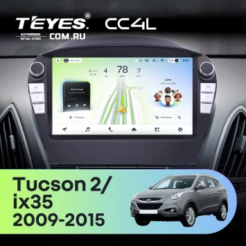 Штатная магнитола Teyes CC4L 6/64 с DTS Hyundai ix35 (2009-2015) (Tucson 2) (с кнопками) Тип-AB