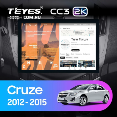 Штатная магнитола Teyes CC3 2K 360 6/128 Chevrolet Cruze J300 J308 (2012-2015) (13&quot;)