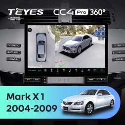 Штатная магнитола Teyes CC4 Pro 360 8/128 Toyota Mark X 1 X120 (2004-2009) (11")