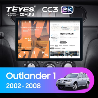 Штатная магнитола Teyes CC3 2K 4/64 Mitsubishi Outlander 1 (2002-2008) F2 (13")