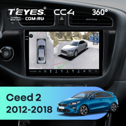 Штатная магнитола Teyes CC4 360 6/64 Kia Ceed 2 JD (2012-2018) (матовая)