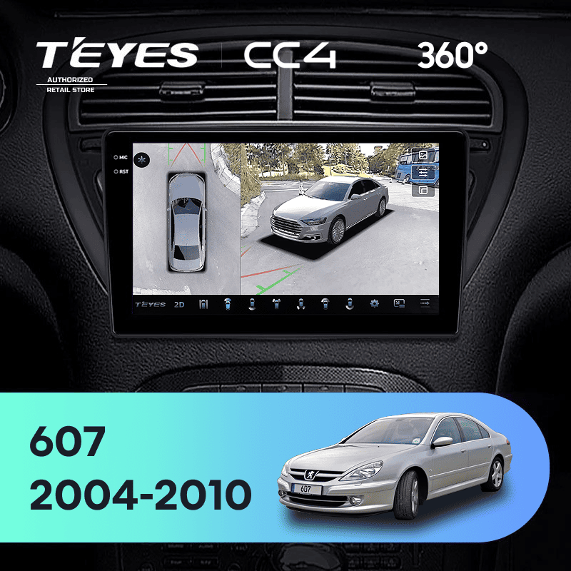 Штатная магнитола Teyes CC4 360 8/128 Peugeot 607 (2004-2010)