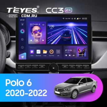Штатная магнитола Teyes CC3 2K 6/128 Volkswagen Polo 6 (2020-2022) (13&quot; с кнопками)