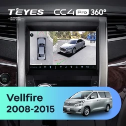 Штатная магнитола Teyes CC4 Pro 360 12/256 Toyota Vellfire (2008-2015)