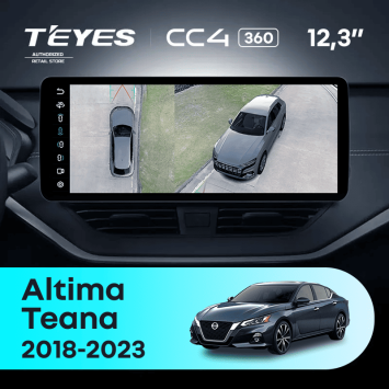 Штатная магнитола Teyes CC4 12.3" 360 8/128 Nissan Teana (2018-2023)