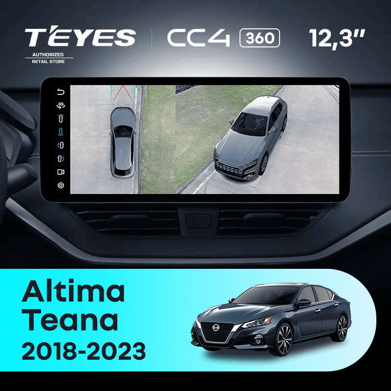 Штатная магнитола Teyes CC4 12.3" 360 8/128 Nissan Teana (2018-2023)
