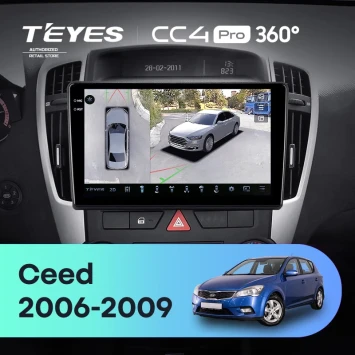 Штатная магнитола Teyes CC4 Pro 360 8/128 Kia Ceed (2006-2009)