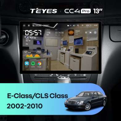 Штатная магнитола Teyes CC4 Pro 8/128 Mercedes-Benz E-Class S211 W211 CLS-Class C219 (2002-2010) (13&quot;)