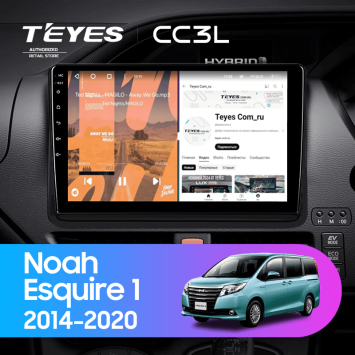 Штатная магнитола Teyes CC3L 4/64 Toyota Noah R80 (2014-2020) F2 Правый руль