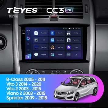 Штатная магнитола Teyes CC3 2K 4/32 Mercedes-Benz Sprinter W906 (2006+)