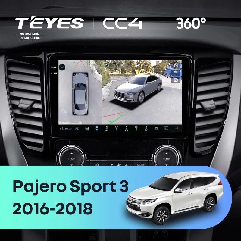 Штатная магнитола Teyes CC4 360 6/64 Mitsubishi Pajero Sport 3 (2016-2018)
