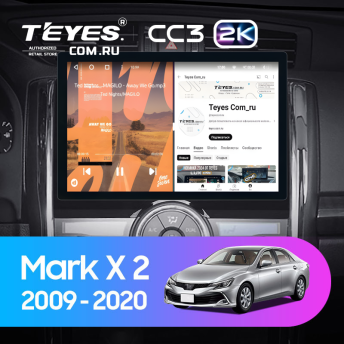 Штатная магнитола Teyes CC3 2K 4/32 Toyota Mark X 2 X130 (2009-2020) (11")