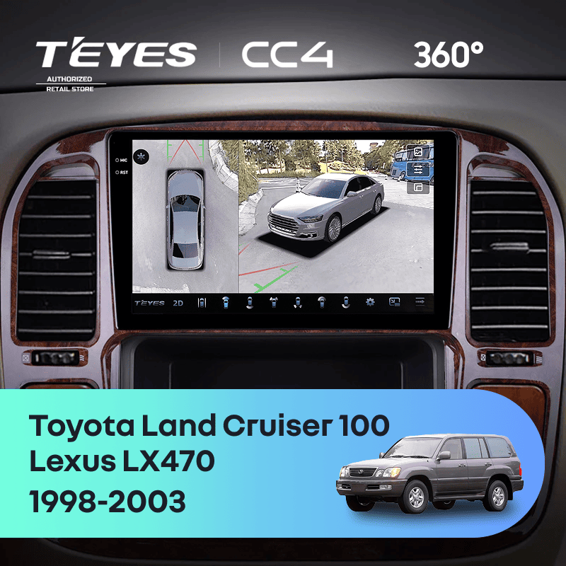 Штатная магнитола Teyes CC4 360 8/128 Toyota Land Cruiser 100 (1998-2003) F4