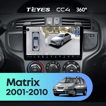 Штатная магнитола Teyes CC4 360 8/128 Hyundai Matrix (2001-2010)