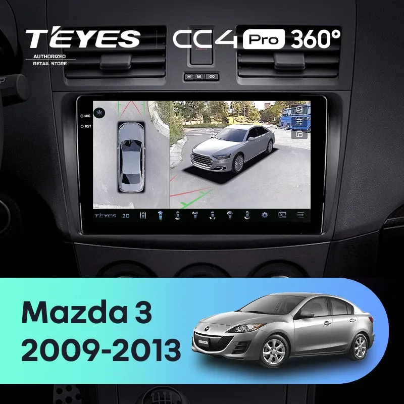 Штатная магнитола Teyes CC4 Pro 360 12/256 Mazda 3 2 (2009-2013)
