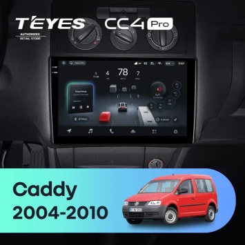 Штатная магнитола Teyes CC4 Pro 8/128 Volkswagen Caddy 2K (2004-2010) (10 inch Universal)