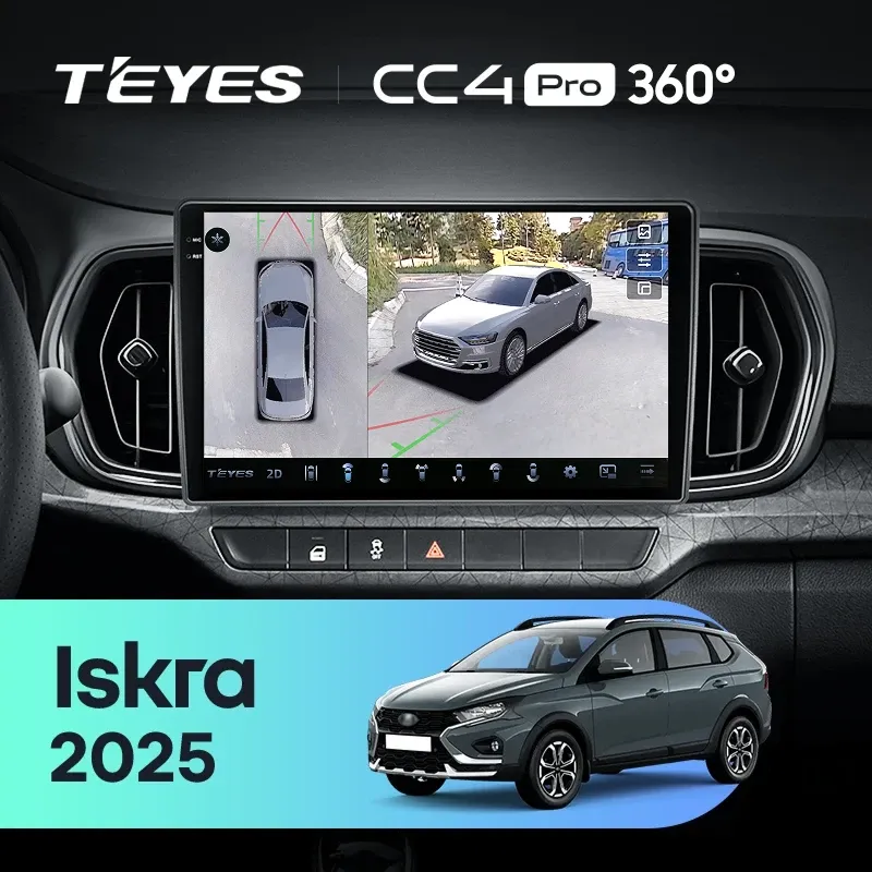 Штатная магнитола Teyes CC4 Pro 360 8/128 LADA Iskra SW Cross 2025 Тип-A