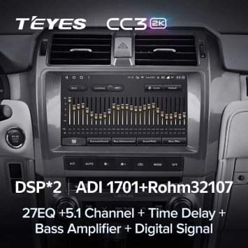 Штатная магнитола Teyes CC3 2K 4/64 Lexus GX460 J150 (2009-2020)