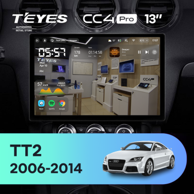 Штатная магнитола Teyes CC4 Pro 8/128 Audi TT 2 (2006-2014) (13&quot;)