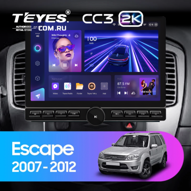 Штатная магнитола Teyes CC3 2K 6/128 Ford Escape (2007-2012) (13&quot; с кнопками)