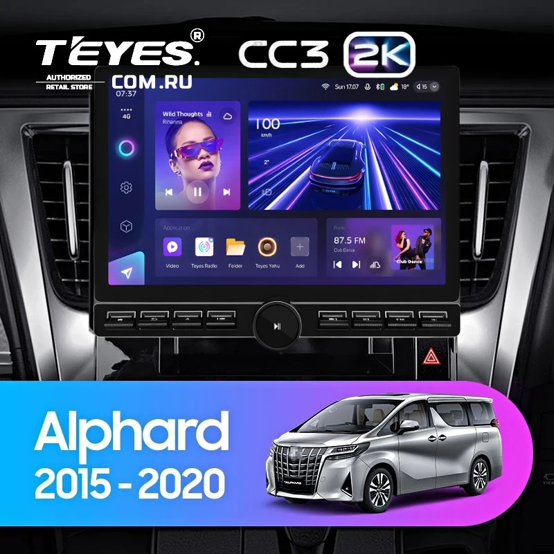 Штатная магнитола Teyes CC3 2K 6/128 Toyota Alphard H30 (2015-2020) (13" с кнопками)