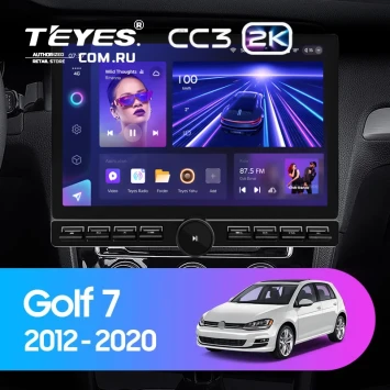 Штатная магнитола Teyes CC3 2K 6/128 Volkswagen Golf 7 MK7 (2012-2020) F1 (13" с кнопками)
