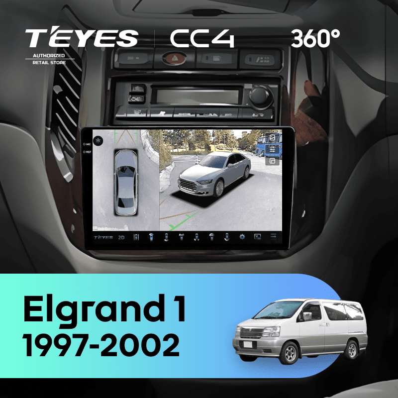 Штатная магнитола Teyes CC4 360 6/64 Nissan Elgrand 1 E50 (1997-2002)
