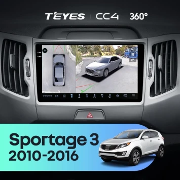 Штатная магнитола Teyes CC4 360 8/128 Kia Sportage 3 SL (2010-2016) Тип-AB
