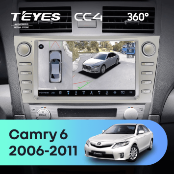 Штатная магнитола Teyes CC4 360 8/128 Toyota Camry 6 XV 40 (2006-2011) F4 с кнопками