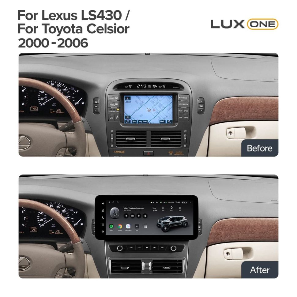 Переходная рамка Lexus LS430 / Toyota Celsior 3 (2000-2006) (F3) (12,3&quot;)