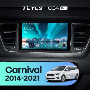 Штатная магнитола Teyes CC4 Pro 8/128 Kia Carnival 3 YP (2014-2021) F2 Тип-A