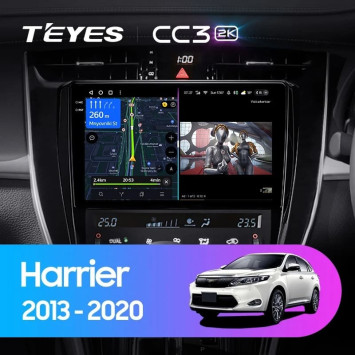 Штатная магнитола Teyes CC3 2K 4/64 Toyota Harrier XU60 (2013-2020) F2
