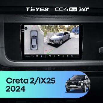 Штатная магнитола Teyes CC4 Pro 360 12/256 Hyundai Creta 2 IX25 2024